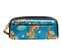 Trousse À Maquillage Tigres Féroces Trousse Portable Pochette Robuste Trousse À Crayons pour Garçons Adolescent Collège