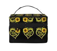 Trousse à maquillage Voyager Blessed to Be Called Tournesol, trousse à cosmétiques de voyage, boîte à outils cosmétiques, organisateur de cosmétiques, Noir , Taille unique