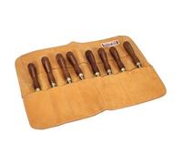 Trousse à outils Faithfull en cuir suédé - 8 poches, résistante à l'eau et compacte - Beige
