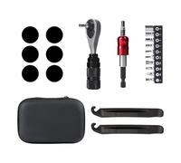 Trousse à Outils pour Vélos,Trousse à Outils pour Vélos,Outil de dépose de pneus de vélo, jeu de clés à cliquet | Kits d'outils pour vélos, jeu de clés à cliquet en alliage d'aluminium pour poche