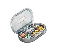 Trousse à pharmacie transparente avec 6 sections séparées - Design compact pour poches ou sacs