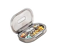 Trousse à pharmacie transparente avec 6 sections séparées - Design compact pour poches ou sacs