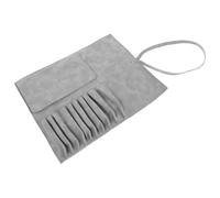 Trousse à Pinceaux de Maquillage Portable en PU Compartiments Multiples | Design Pliable et Roulable Élégant, Capacité pour 10 Pinceaux, pour Déplacements et Usage Domestique