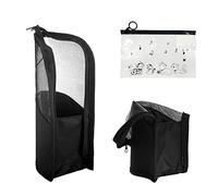 Trousse à pinceaux de Maquillage Porte-Pinceau de Maquillage à Fermeture éclair Verticale étanche, Trousse de Toilette de Voyage, étui à Crayons à Crayons avec Sac de Rangement en Une pièce (Noir)