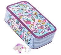 TROUSSE À STYLO, Plumier 3 étages, trousse scolaire, Autocollants Holo Doux