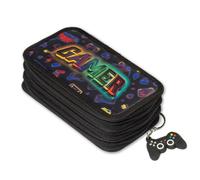 Ferocity Trousse Scolaire 3 Compartiments pour Fille & Garçon Sac étui à Crayons Trousse de Toilette Trousse Plumier Organisateur Gamer [150]
