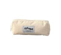 Trousse à stylos à ouverture large - Trousse à crayons en velours côtelé, trousse à stylos à ouverture large, trousse pour cosmétiques avec motif de requin, beige, Consulte la descripción, Voir
