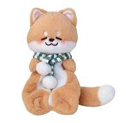 Trousse à stylos, design léger et portable, 30 x 10 x 5 cm, pochette à crayons en peluche, sac de papeterie motif chien dessin animé, motif chiot, pour l'école, l'université, les voyages, marron foncé