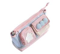 Trousse à stylos | Pochette à stylos esthétique avec fermeture éclair | Rangement de papeterie et organisateur pour gomme, règle, marqueur, notes autocollantes, sac à dos, adolescents et