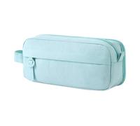Trousse À Stylos Sac Double Compartiments avec Poignée de Transport | Trousses Scolaires en Tissu Oxford pour , Adolescents, Adultes, École, Université, Bureau