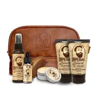 Coffret Soin de la Barbe Accélérateur de Pousse - Trousse+ Shampooing + Lotion + Huile + Cire+ Gel + Peigne