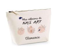Trousse Affaires de Nail Art Clémence | Pochette Vernis à Ongles Manucure Cadeau Anniversaire Femme prothésiste ongulaire Fête des Mères
