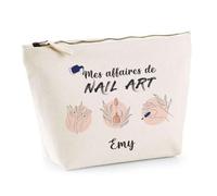 Trousse Affaires de Nail Art Emy | Pochette Vernis à Ongles Manucure Cadeau Anniversaire Femme prothésiste ongulaire Fête des Mères