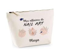 Trousse Affaires de Nail Art Maya | Pochette Vernis à Ongles Manucure Cadeau Anniversaire Femme prothésiste ongulaire Fête des Mères