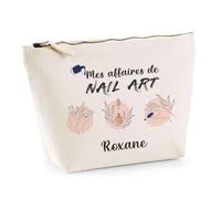 Trousse Affaires de Nail Art Roxane | Pochette Vernis à Ongles Manucure Cadeau Anniversaire Femme prothésiste ongulaire Fête des Mères