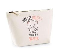 Trousse Agathe Bas Les Pattes Chat | Idée Fête des mères Cadeau Travail Retraite Trousse Maquillage Toilette
