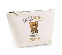 Trousse Agathe Bas Les Pattes Ours | Idée Fête des mères Cadeau Travail Retraite Trousse Maquillage Toilette