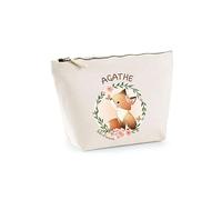 Trousse Agathe Bébé d'amour Renard | Pochette Enfant Mignonne Toilette Maquillage Idée Cadeau pour Jeune