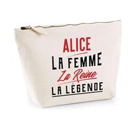 Trousse Alice la Femme la Reine la Légende | Pochette Toilette Maquillage | Idée Cadeau Petite Amie Copine Maman Amour Humour Noël Anniversaire Fête des Mères