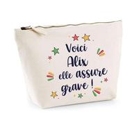 Trousse Alix Elle Assure Grave ! | Pochette Maquillage Make-up Toilette Cadeau Fête des Mères Anniversaire Soeur Noël Tata Marraine