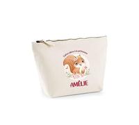 Trousse Amelie Princesse écureuil| Pochette Enfant Mignonne Toilette Maquillage Idée Cadeau pour Jeune