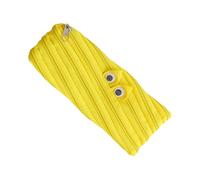 Trousse amusante - grande capacité portable organisateur pour stylos, sac organisateur pour crayons - pour étudiants, enseignants, artistes adolescents, voyageurs, école, bureau, classe d'art, jaune