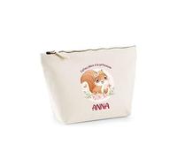 Trousse Anna Princesse écureuil| Pochette Enfant Mignonne Toilette Maquillage Idée Cadeau pour Jeune