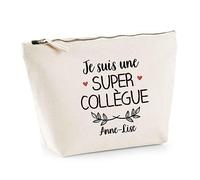 Trousse Anne-Lise Une Super Collègue | Pochette Toilette Maquillage Idée Sac Cadeau