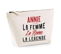 Trousse Annie la Femme la Reine la Légende | Pochette Toilette Maquillage | Idée Cadeau Petite Amie Copine Maman Amour Humour Noël Anniversaire Fête des Mères