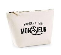 Trousse Appelez Moi Monsieur | Pochette Toilette Maquillage | Idée Cadeau Petite Amie Copine Femme Parfaite Drôle Humour Original Anniversaire Amour Unique