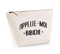 Trousse Appelle Moi Bibiche | Pochette Toilette Maquillage | Idée Cadeau Surnom Humour Drôle Marrant Couple Amour Original Anniversaire