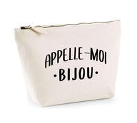 Trousse Appelle Moi Bijou | Pochette Toilette Maquillage | Idée Cadeau Surnom Humour Drôle Marrant Couple Amour Original Anniversaire