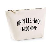 Trousse Appelle Moi Grognon | Pochette Toilette Maquillage | Idée Cadeau Surnom Humour Drôle Marrant Couple Amour Original Anniversaire