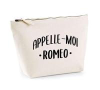 Trousse Appelle Moi Romeo | Pochette Toilette Maquillage | Idée Cadeau Surnom Humour Drôle Marrant Couple Amour Original Anniversaire