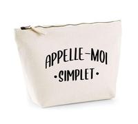 Trousse Appelle Moi Simplet | Pochette Toilette Maquillage | Idée Cadeau Surnom Humour Drôle Marrant Couple Amour Original Anniversaire