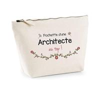 Trousse Architecte au Top | Idée Cadeau Collègue Travail Retraite Pochette Maquillage Toilette