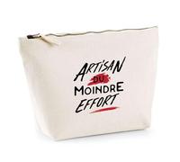 Trousse Artisan du Moindre Effort | Pochette Toilette Maquillage | Idée Cadeau Humour Métier Savoir-Faire Drôle Original Outil Passion
