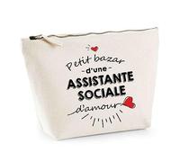 Trousse Assistante Sociale Bazar d'amour | Pochette Toilette Maquillage Idée Sac Cadeau