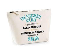 Trousse Assistante Sociale Formidable | Pochette Toilette Maquillage Idée Sac Cadeau