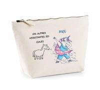 Trousse Assistantes sociales Les Autres vs Moi | Pochette Toilette Maquillage Idée Sac Cadeau