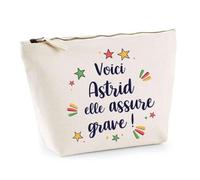 Trousse Astrid Elle Assure Grave ! | Pochette Maquillage Make-up Toilette Cadeau Fête des Mères Anniversaire Soeur Noël Tata Marraine