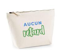 Trousse Aucun Retard - Pouch Case - Idée Trousse Rangement Cadeau Anniversaire Fête Original Famille Travail Départ Collègue Retraite Noël. - Bleu&Vert - 2