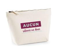 Trousse Aucun Silence Ne Dure - Pouch Case - Idée Trousse Rangement Cadeau Anniversaire Fête Original Famille Travail Départ Collègue Retraite Noël. - Violet&Turquoise - 4