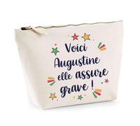 Trousse Augustine Elle Assure Grave ! | Pochette Maquillage Make-up Toilette Cadeau Fête des Mères Anniversaire Soeur Noël Tata Marraine
