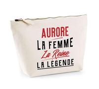 Trousse Aurore la Femme la Reine la Légende | Pochette Toilette Maquillage | Idée Cadeau Petite Amie Copine Maman Amour Humour Noël Anniversaire Fête des Mères