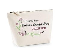 Trousse Auxiliaire de puériculture d'exception | Idée Cadeau Collègue Travail Retraite Pochette Maquillage Toilette