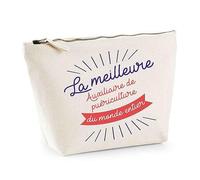 Trousse auxiliaire de puériculture Meilleure du Monde | Pochette Toilette Maquillage Idée Sac Cadeau