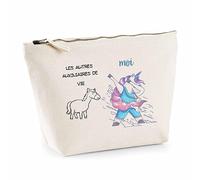 Trousse Auxiliaires de Vie Les Autres vs Moi | Pochette Toilette Maquillage Idée Sac Cadeau