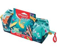 Trousse Avec 12 Crayons De Couleur + 12 Feutres - Maped - Coloriage - Ecole