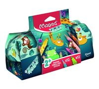 Trousse avec 12 crayons de couleur + 12 feutres - Maped - Coloriage - Ecole